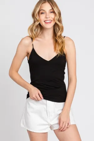 Black Double Layer Cami Top