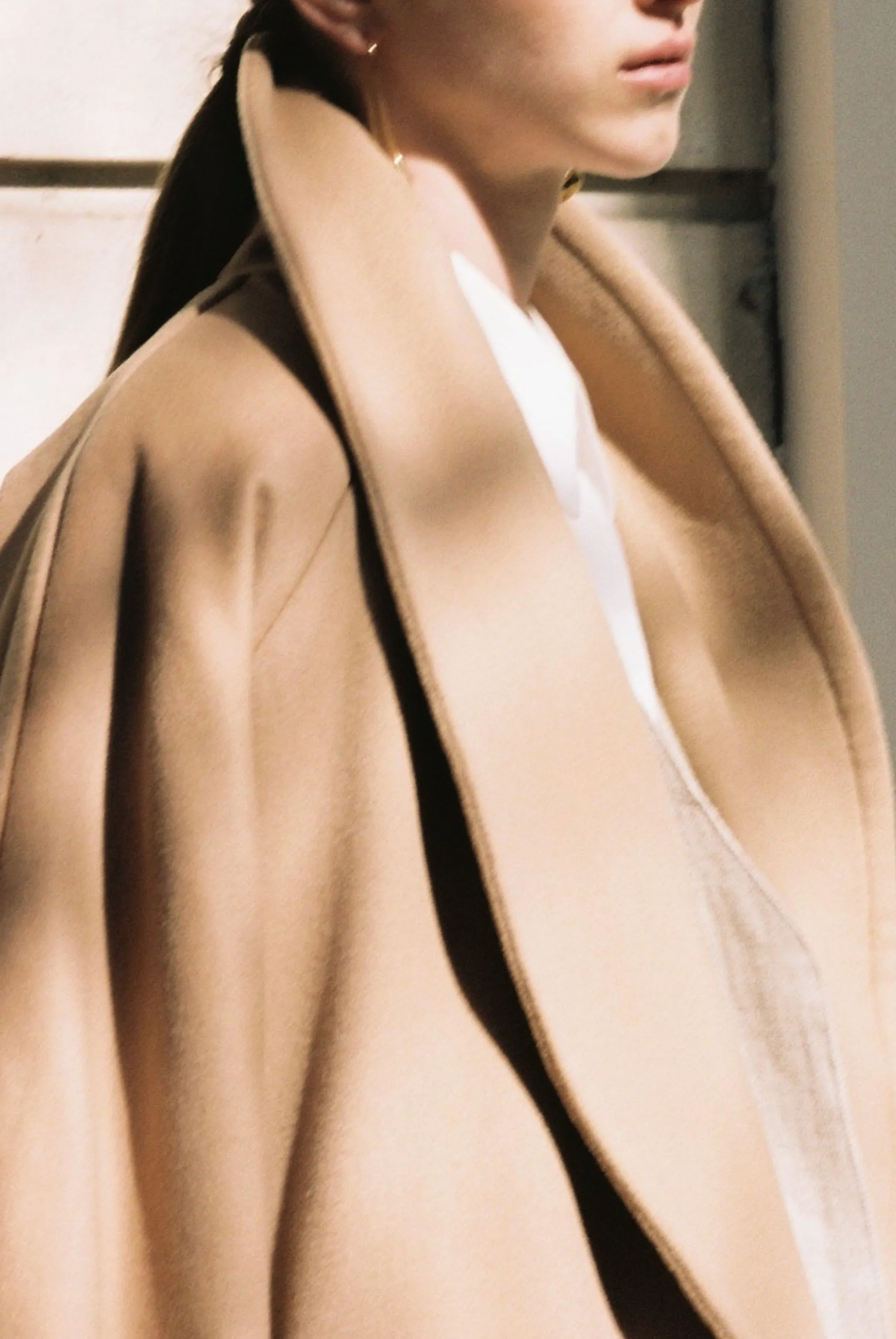 Camel Cashmere Wool Cabana Jacket