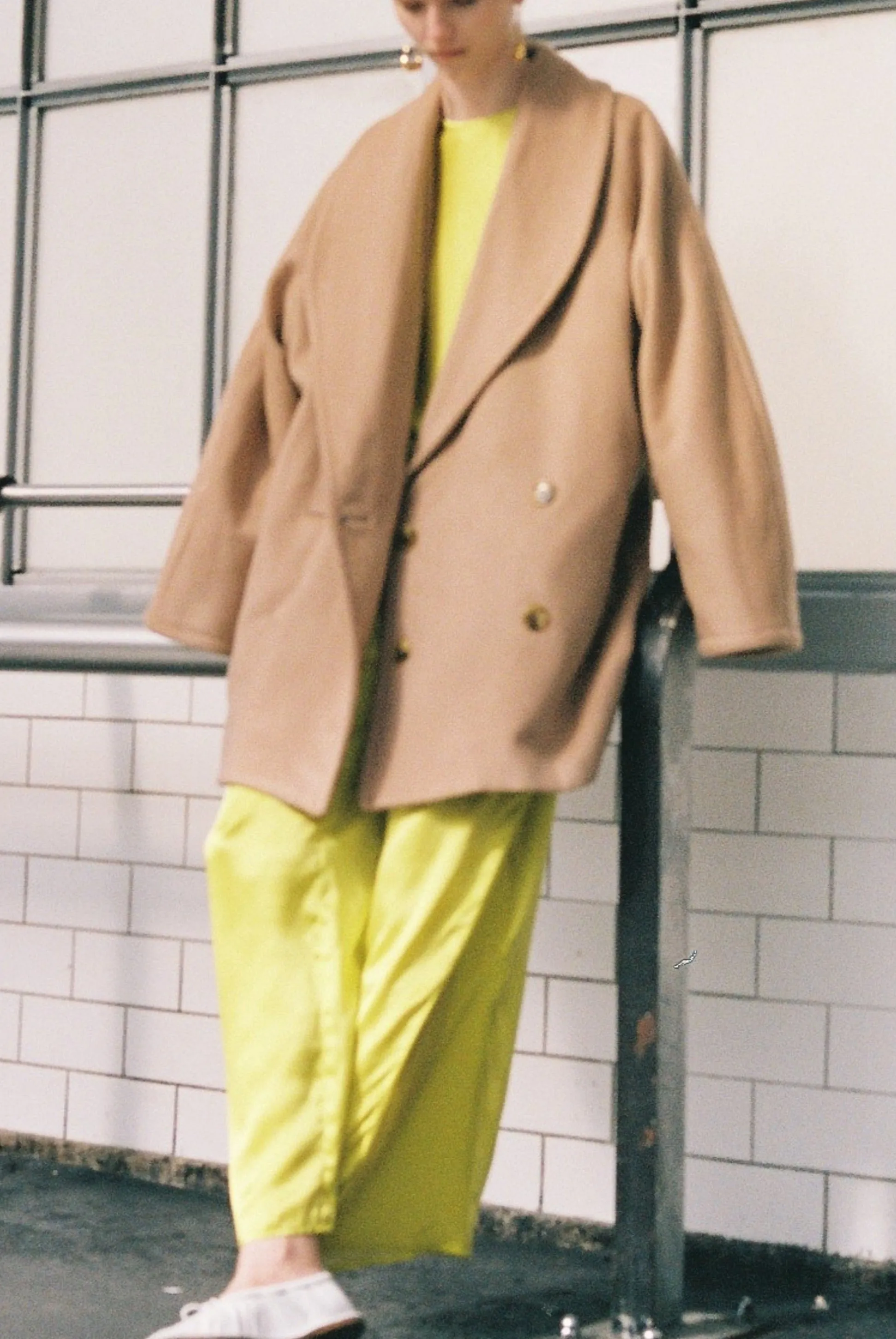 Camel Cashmere Wool Cabana Jacket