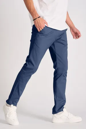 Echo slim chino trouser in Indigo
