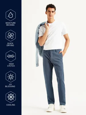 Men's Blue Slim Fit Tech Pant Chinos