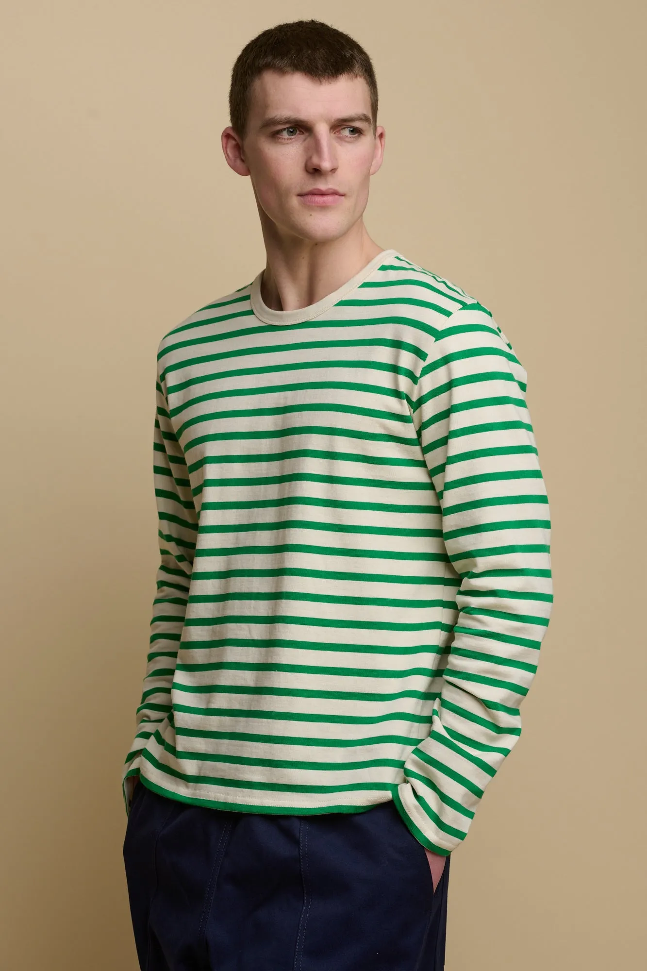 Men's Breton - Ecru/Green