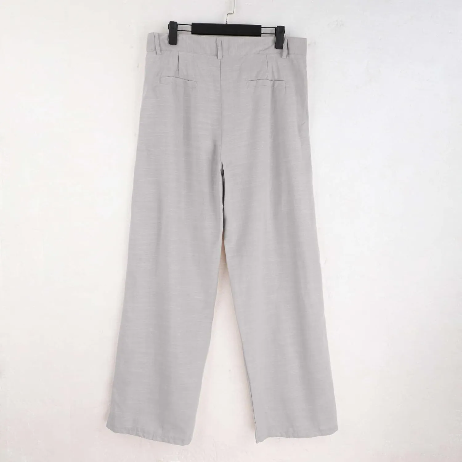Mens Linen Pants Beach Wedding Formal Dress Pants Casual Summer Lightweight Breathable Wide Leg Trousers