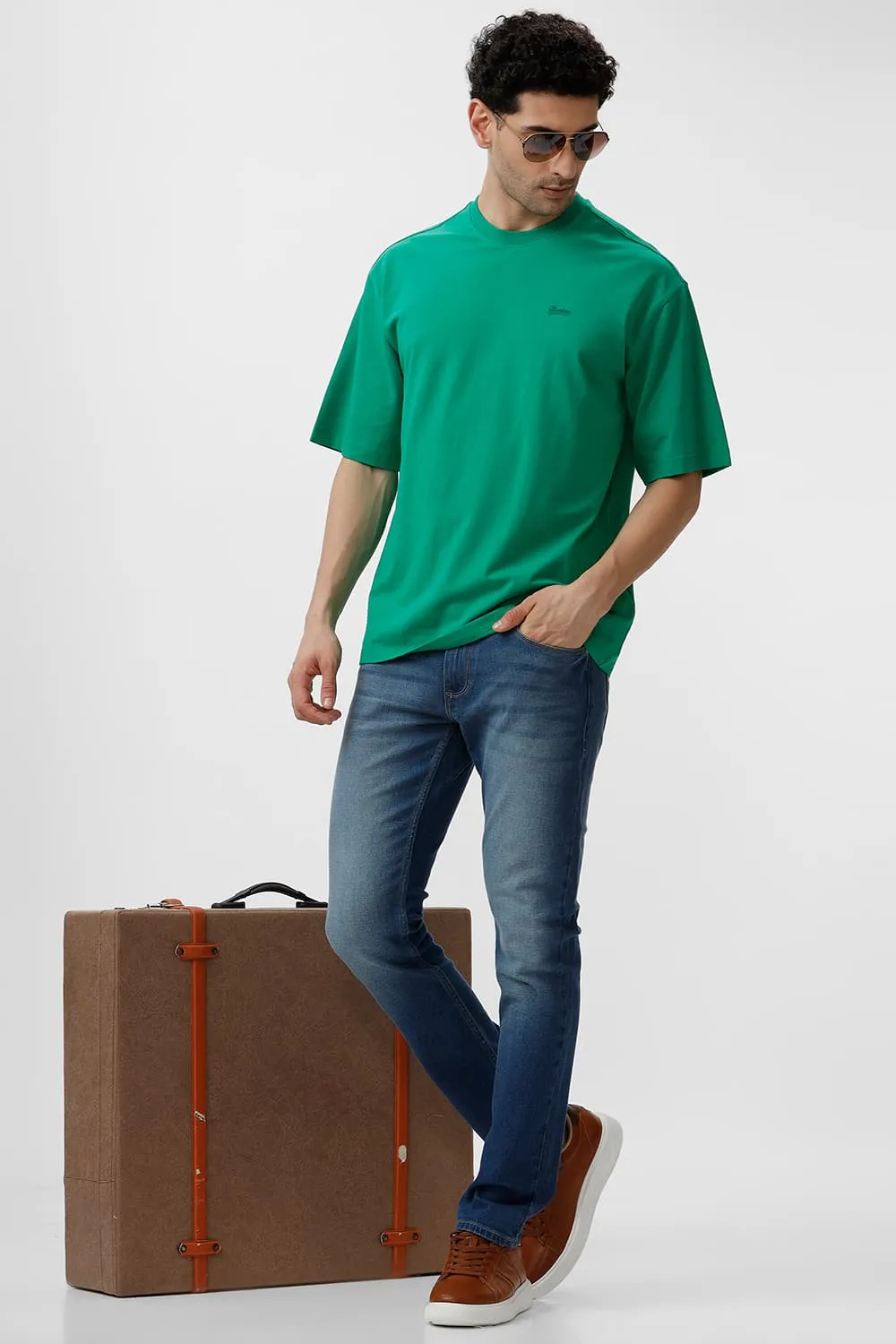 Relaxed Fit Cotton Stretch Crew T-Shirt