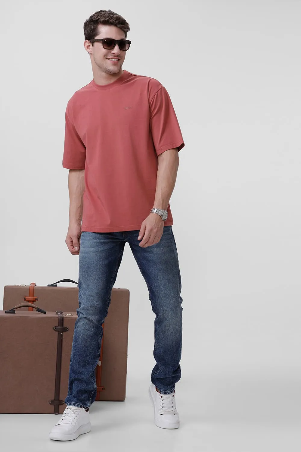 Relaxed Fit Cotton Stretch Crew T-Shirt