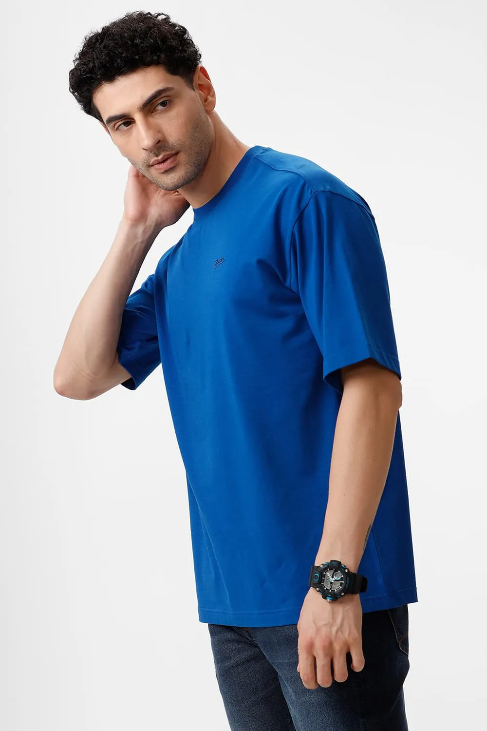 Relaxed Fit Cotton Stretch Crew T-Shirt