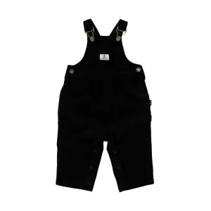 Rock Your Baby Black Cord Baby Overalls