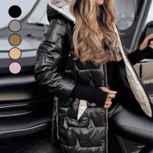 Step into Winter Discount SaleWomen's Winter Warm Hooded Mid-Length Coats
