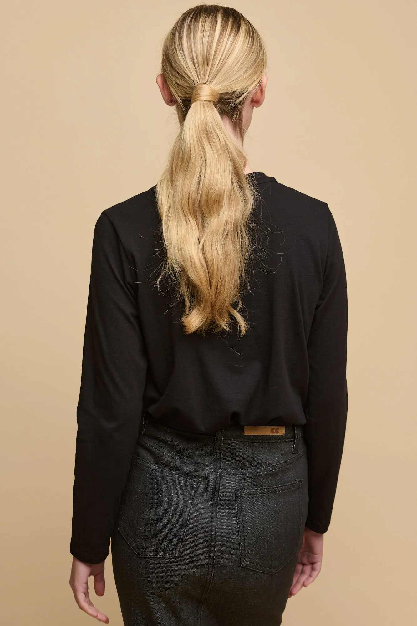 Women's Long Sleeve T Shirt - Black